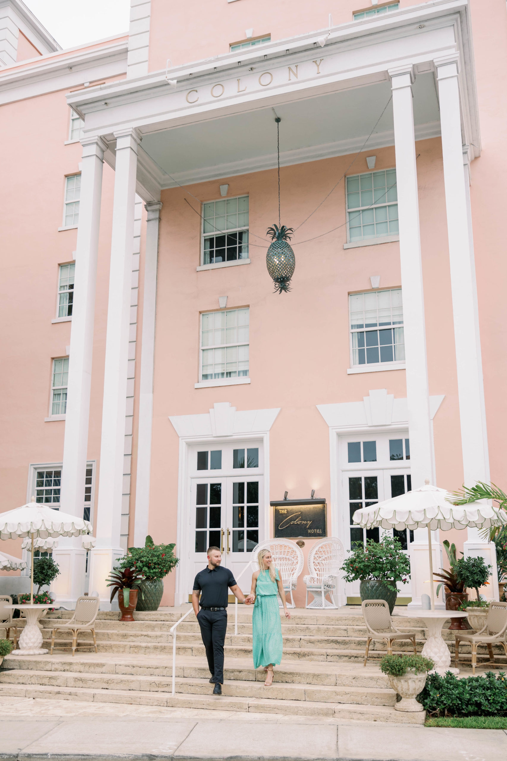 Colony hotel engagement photos
